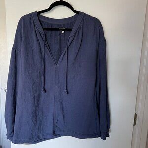 Aerie Oversized Navy Sweatshirt Size Small